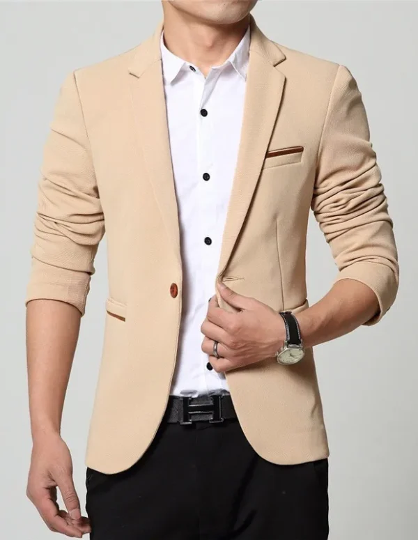 2024 Men Slim fit New Fashion Blazer Suit Jacket Black Blue Red Plus size L to 5XL Male Blazers Mens Coat Wedding Dress