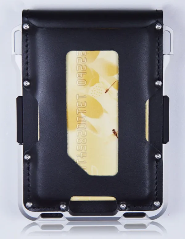 leather Credit Card Holder Wallets Men Brand Rfid Black brown Magic mutifunciton  Slim Mini Wallet Small Money Bag Male Purses