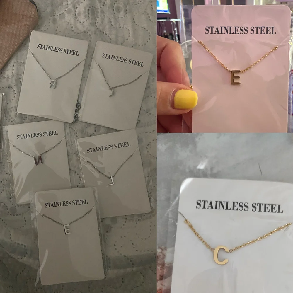 Cazador Minimalist Initial A-Z Letter Necklace for Women Alphabet Stainless Steel Choker Chains Jewelry Birthday Gift Wholesale - Image 13