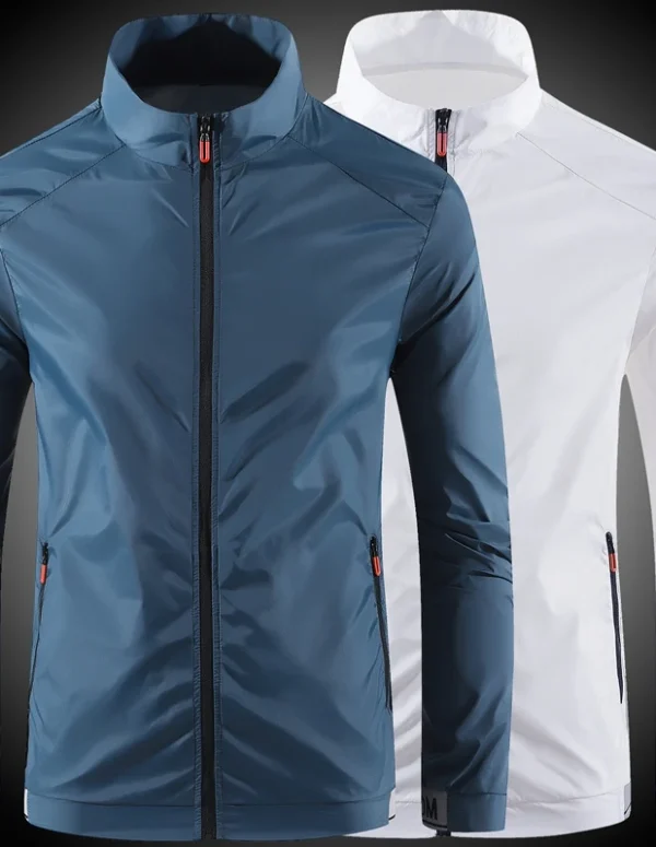 Men's sun protection clothes for summer ultra-thin breathable ice silk trendy fashion UV resistant air conditioning jacket jacke