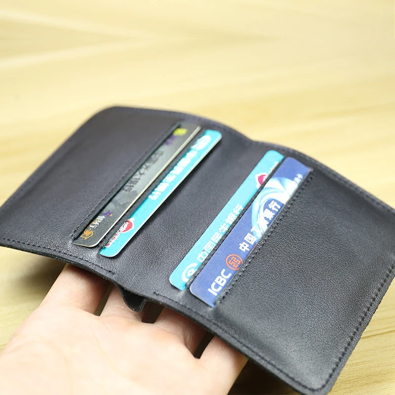 Genuine Leather Young Men small wallet Card Holder luxury designer Short Standard Wallets Casual slim money bag minimalist purse - Image 3