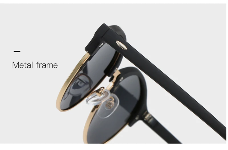 Classic Round Polarized Sunglasses Men Women Brand Designer Retro Half Frame Sun Glasses Vintage Driving Vacation Eyewear UV400 - Image 15