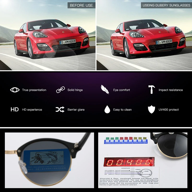 Classic Round Polarized Sunglasses Men Women Brand Designer Retro Half Frame Sun Glasses Vintage Driving Vacation Eyewear UV400 - Image 6