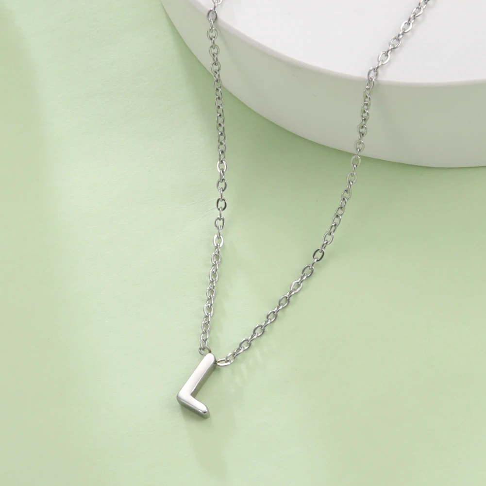 Cazador Minimalist Initial A-Z Letter Necklace for Women Alphabet Stainless Steel Choker Chains Jewelry Birthday Gift Wholesale - Image 27
