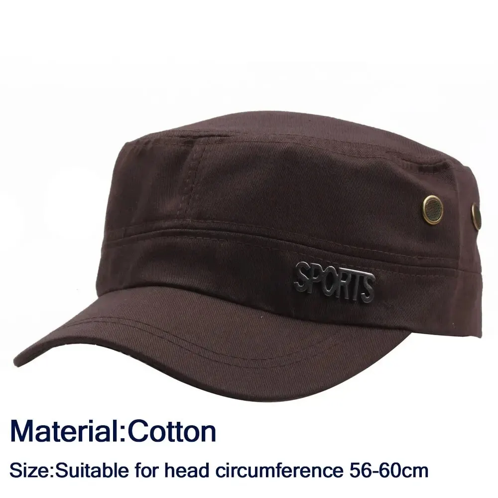 Casual Cadet Hat Man Flat Top Caps Fashion Cotton Visor Hats Summer Autumn Vintage Army Hats Adult Dad Hat Unisex Baseball Cap - Image 6