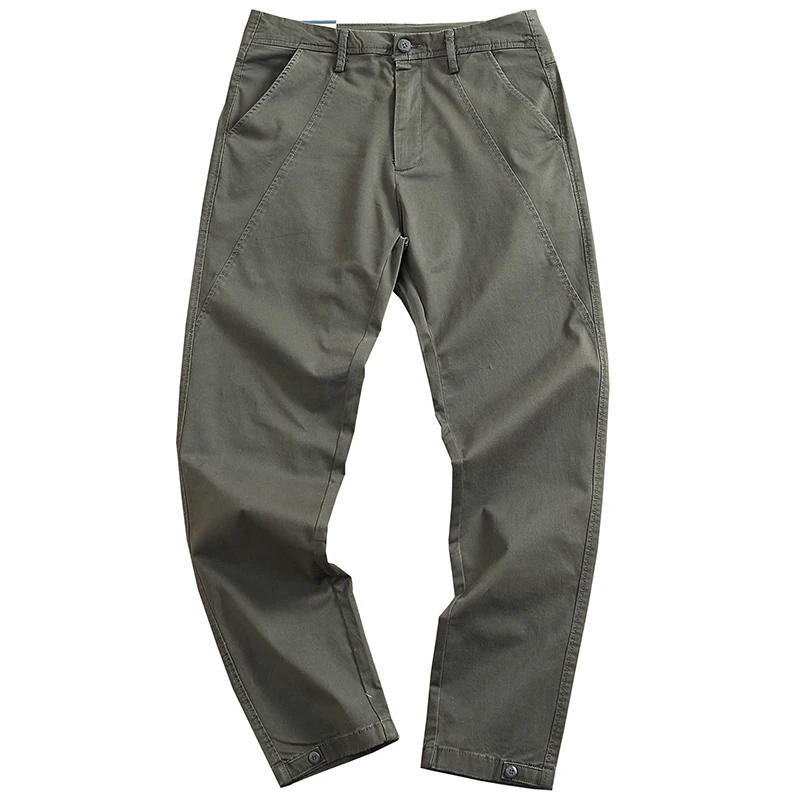 Men's Slim Fit Stretch Tapered Pants - Elastic Business Casual Cleanfit Washed Draped Trousers (Spring/Summer Trendy Chino) - Image 5