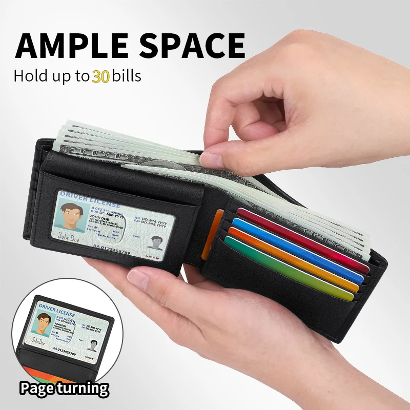 Men's Wallet 2025 New Arrival Genuine Leather Large Capacity Zipper Wallet Card Holder Integrated Ultra-Thin Wallet - Image 5