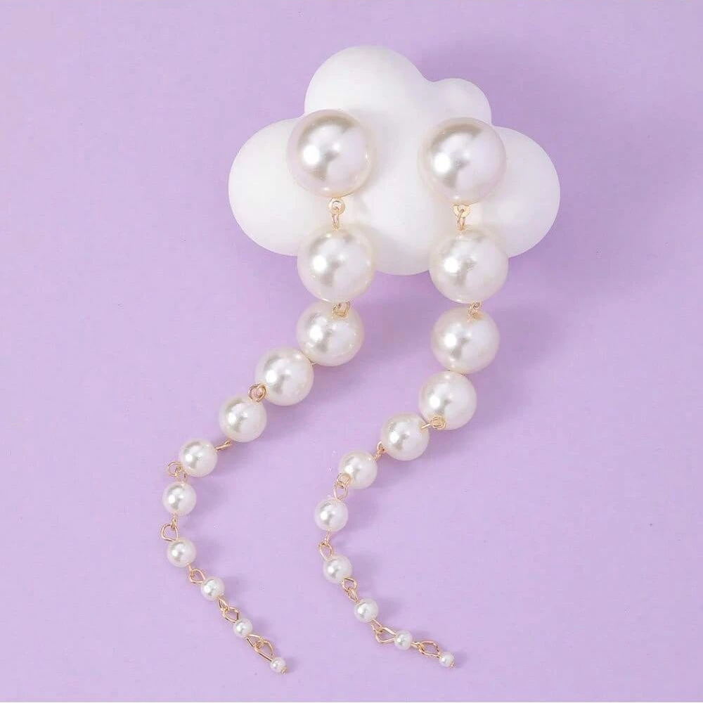 Long Dangling Earrings Women 2024 Trend Elegant Imitation Pearl Tassel Earrings Wedding Party Jewelry Accessories - Image 6