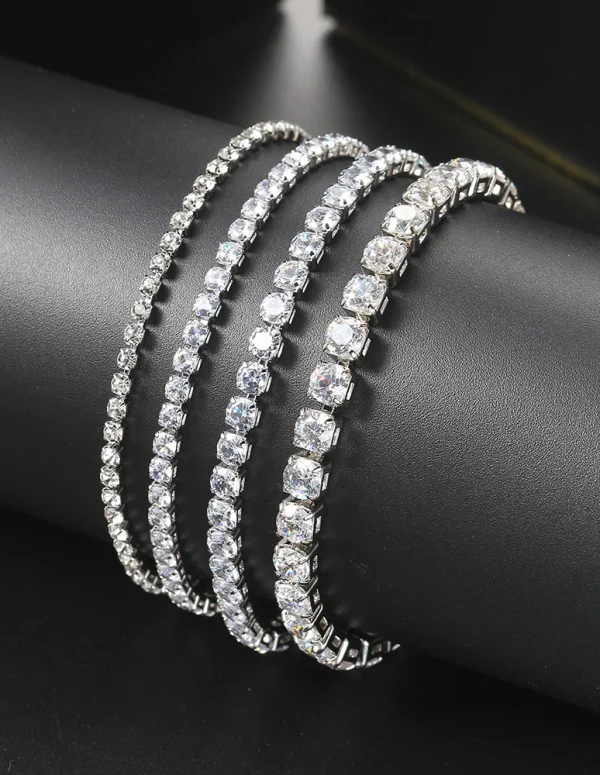 ZHOUYANG Tennis Bracelet For Women Luxury Colorful Optional 2.5mm CZ Crystal Rose Gold Color Gift Fashion Jewelry KC128