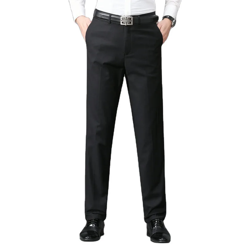 Spring Autumn Man Pant New Simple Solid Color Men Straight-leg Pants Button Slim Business Casual Versatile Man Suit Trousers - Image 5