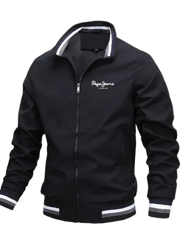 New Spring and Autumn Men's Stand Collar Casual Zipper Jacket Outdoor Sports Coat Windbreaker Jacket for Men Waterproof Bomber