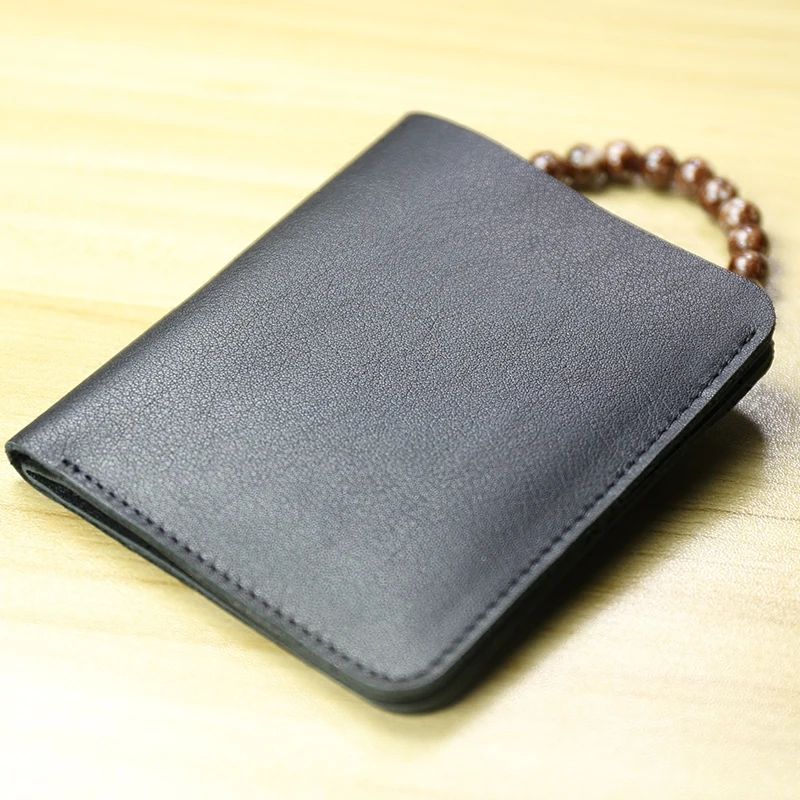 Genuine Leather Young Men small wallet Card Holder luxury designer Short Standard Wallets Casual slim money bag minimalist purse - Image 2