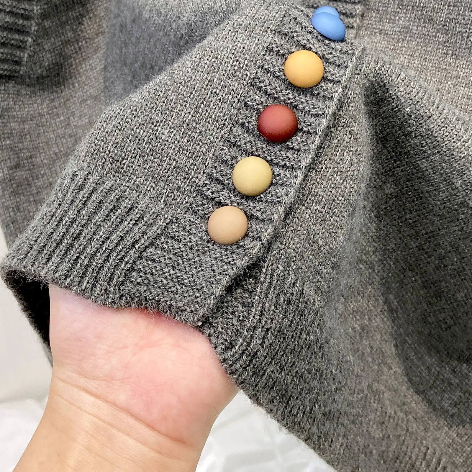 Fashion Colorful Button Knit Sweater Vest Women Spring Autumn New Casual Layering Sweater Woman Retro Gray Sleeveless Vest Top - Image 18
