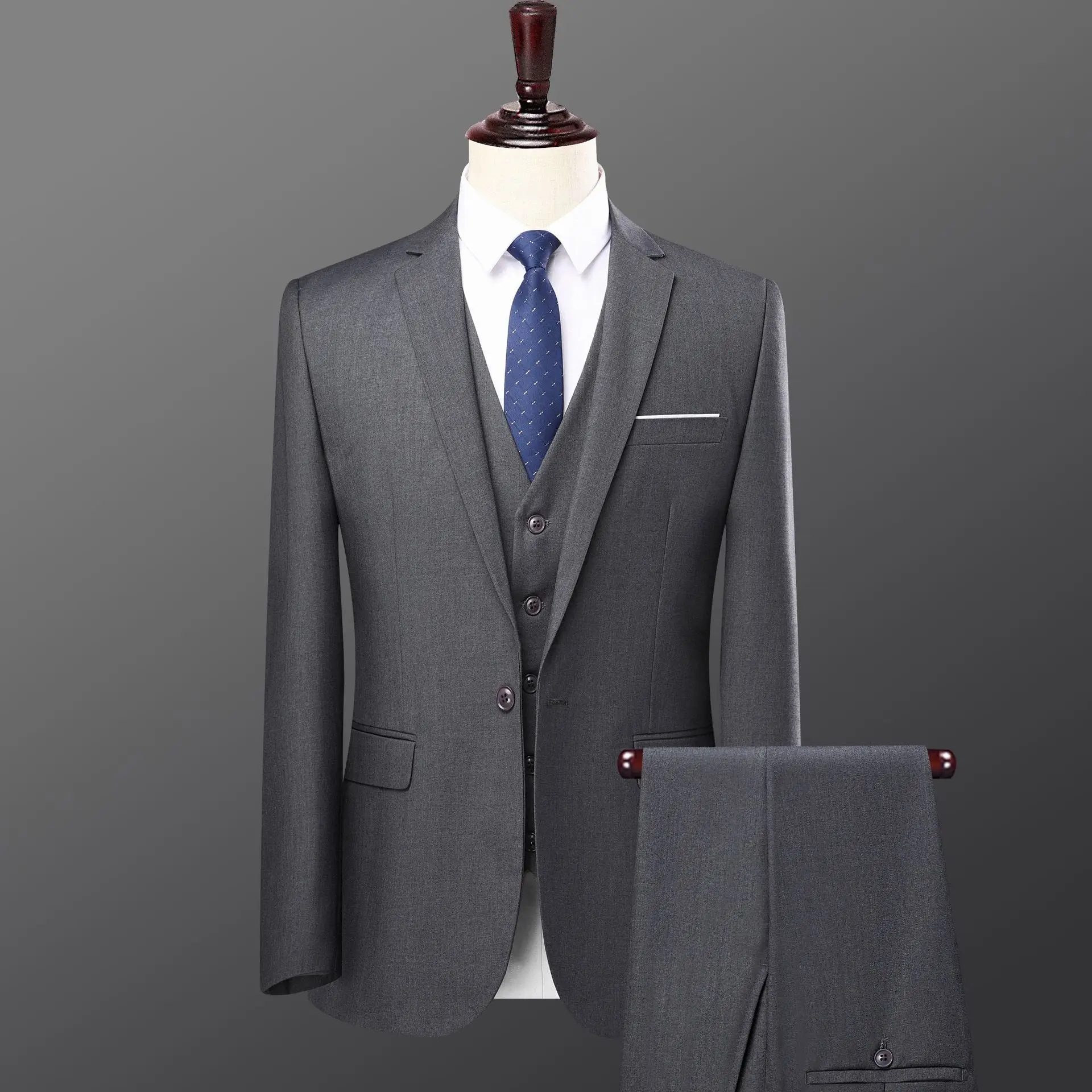 Spring Autumn Man Pant New Simple Solid Color Men Straight-leg Pants Button Slim Business Casual Versatile Man Suit Trousers - Image 12