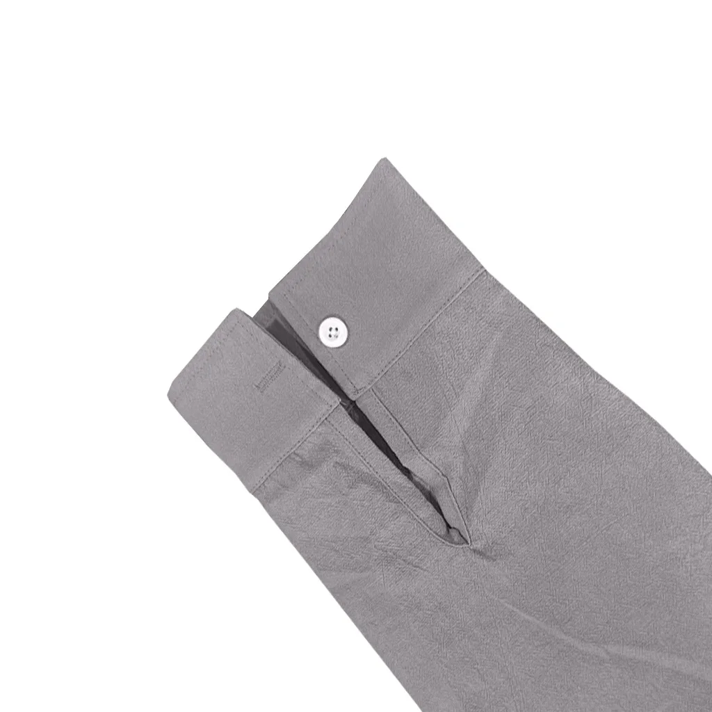 Men's Linen Mandarin Collar Shirt - Breathable Wrinkle-Free New Chinese Style with Pocket (Beige/Black/White, S-XXXL) Wholesale - Image 26