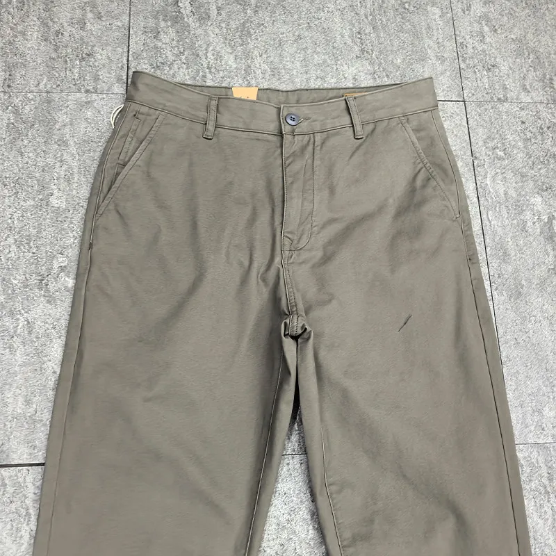 2026 Spring New American Retro Woven Twill Chino Cargo Pants Men's Fashion 100% Cotton Washed Casual Business Straight Trousers - Image 9