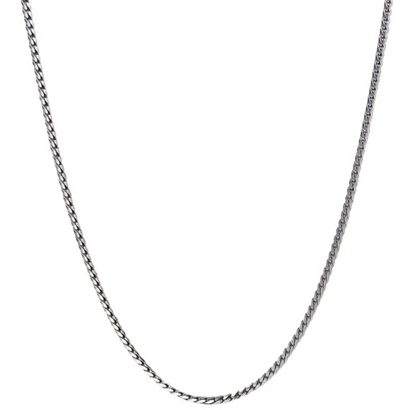 S925Silver Men's and Women's Cuban Chain Necklace 20IN/22IN Slim Style Trendy, Sophisticated Vintage-Inspired Collarbone Layerin - Image 6