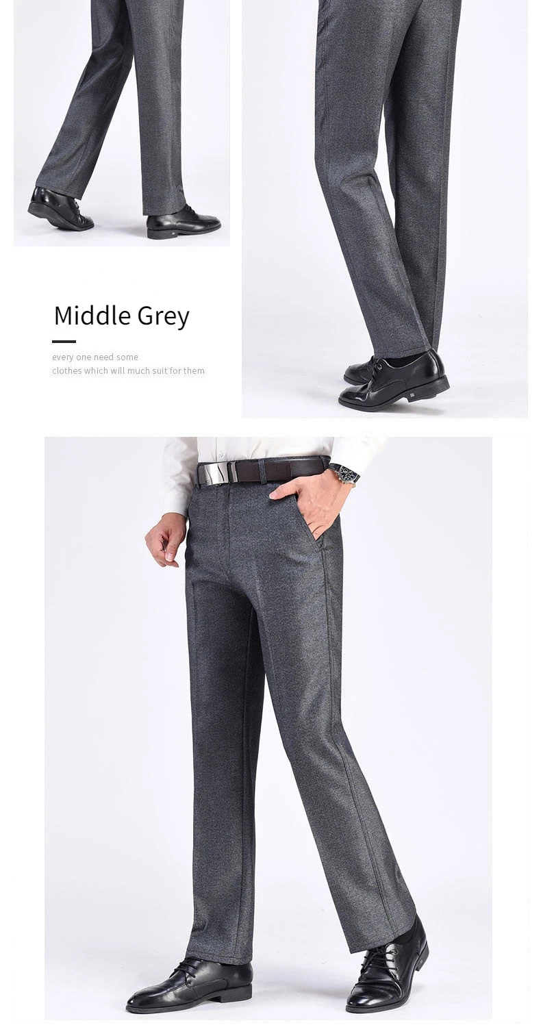 New Men's Autumn Thick Casual Suit Pants Classic Business Fashion Stretch Summer Thin Trousers Male Brand Clothes RIYBEOE - Image 27