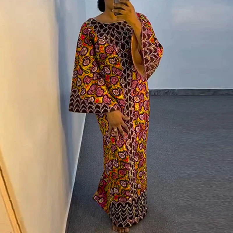 VONDA Bohemian Party Dress Elegant Women Printing Sundress Vintage Flare Long Sleeve Maxi Vestidos Oversized O-Neck Robe Femme - Image 8