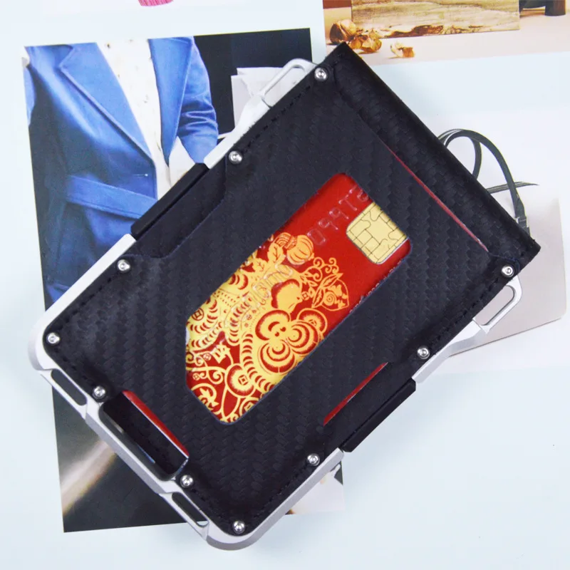 leather Credit Card Holder Wallets Men Brand Rfid Black brown Magic mutifunciton Slim Mini Wallet Small Money Bag Male Purses - Image 14