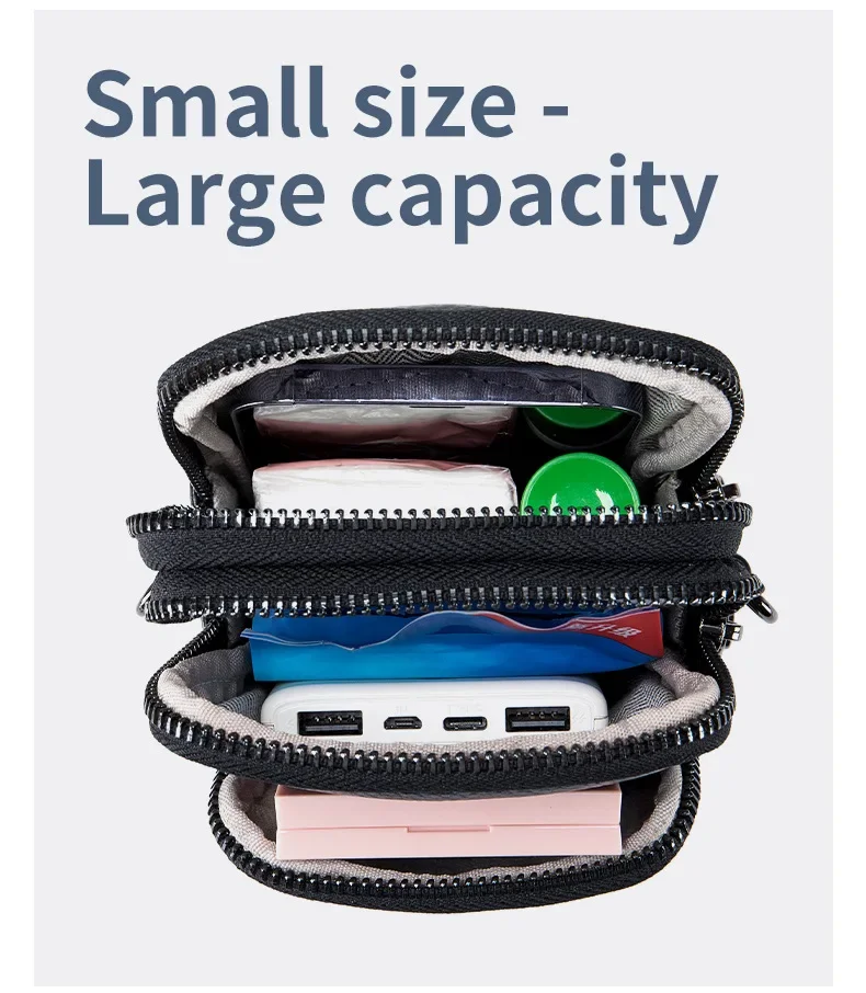 Lightweight Crossbody Messenger Bag, Women's Cow Leather Small Shoulder Purse, Multi Compartment Pocket, Vertical Phone Bag - Image 5