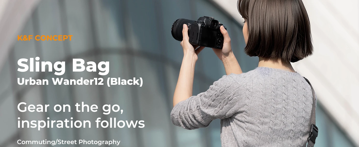 K&F CONCEPT 4L Camera Sling Bag Lightweight Travel Photography Shoulder Bag For Canon Sony DSLR SLR Camera Case Tripod Holder - Image 7