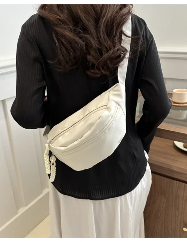 Chest Bags Banana Bag For Women Sling Crossbody Waist Pack Canvas Running Waist Bag Casual Fanny Packs Sport Half Moon Belt Bag