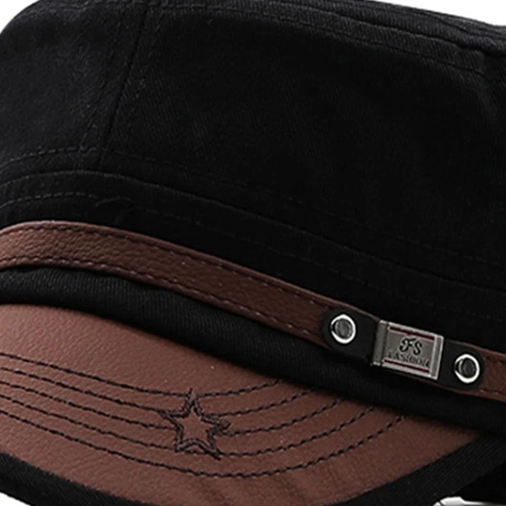 Casual Cadet Hat Man Flat Top Caps Fashion Cotton Visor Hats Summer Autumn Vintage Army Hats Adult Dad Hat Unisex Baseball Cap - Image 19