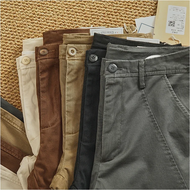 Men's Slim Fit Stretch Tapered Pants - Elastic Business Casual Cleanfit Washed Draped Trousers (Spring/Summer Trendy Chino) - Image 13