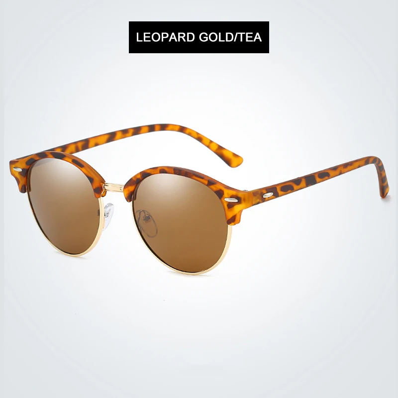 Classic Round Polarized Sunglasses Men Women Brand Designer Retro Half Frame Sun Glasses Vintage Driving Vacation Eyewear UV400 - Image 10