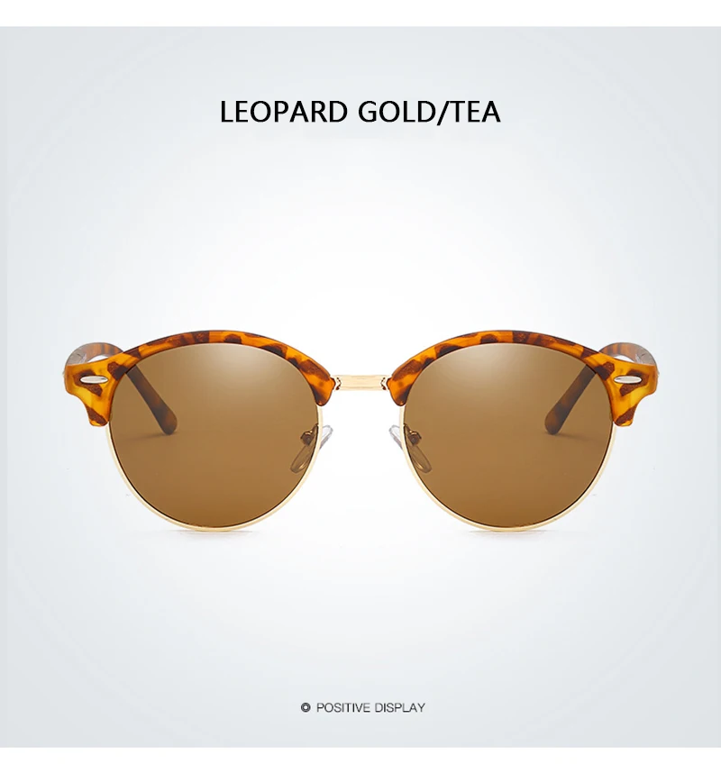 Classic Round Polarized Sunglasses Men Women Brand Designer Retro Half Frame Sun Glasses Vintage Driving Vacation Eyewear UV400 - Image 24