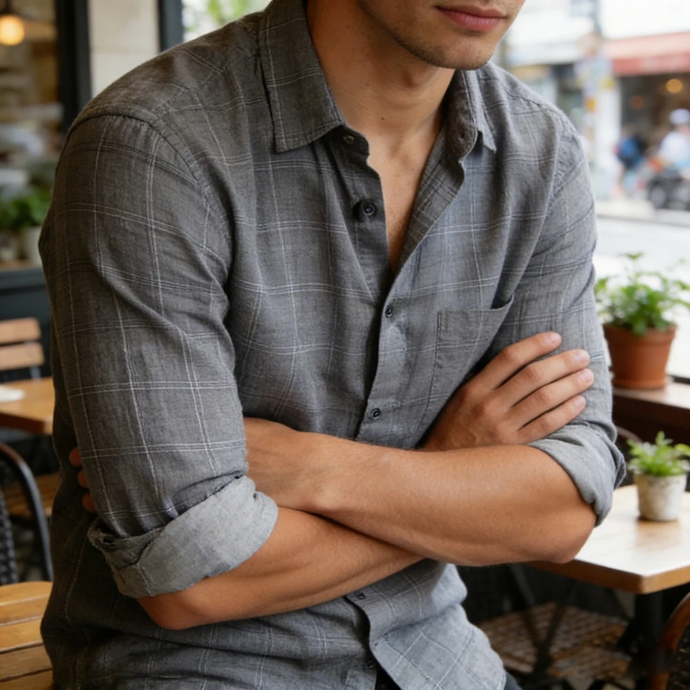 2026 Men's New Linen Long Sleeve Shirt Solid Color 3D Printed White Shirt Hawaiian Fishing Long Sleeve Soft Men's Fast Shipping - Image 8