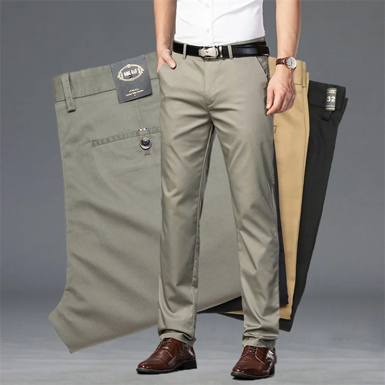 2024 Summer Thin Men's Business Casual Pants Korean Style Stretch Straight Fashionable Versatile Casual Suit Long Pants Male - Image 11