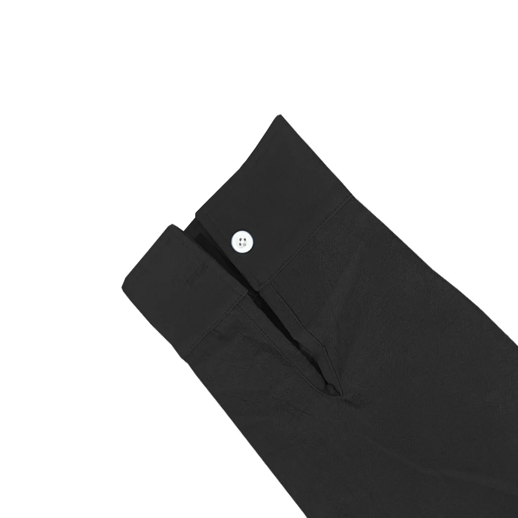 Men's Linen Mandarin Collar Shirt - Breathable Wrinkle-Free New Chinese Style with Pocket (Beige/Black/White, S-XXXL) Wholesale - Image 38