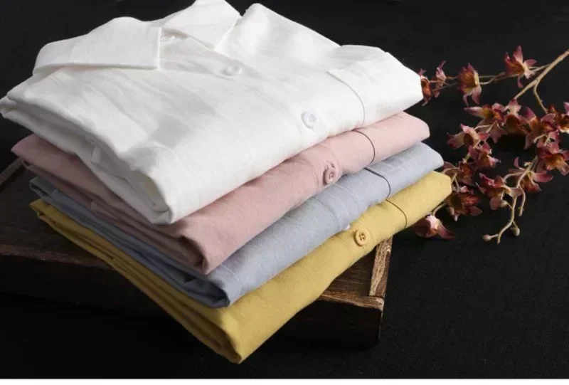 Plus Size Women Simple Long Sleeve Blouse Chic Korean Style Loose Fit Breathable Shirt Casual Autumn Solid Color Midi Tunic Tops - Image 18