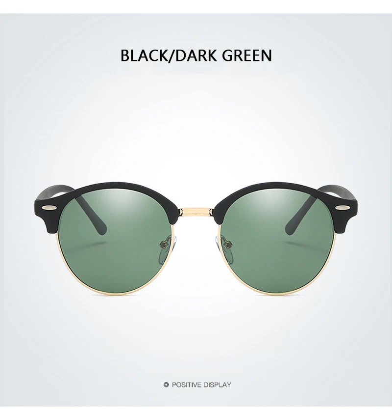 Classic Round Polarized Sunglasses Men Women Brand Designer Retro Half Frame Sun Glasses Vintage Driving Vacation Eyewear UV400 - Image 22