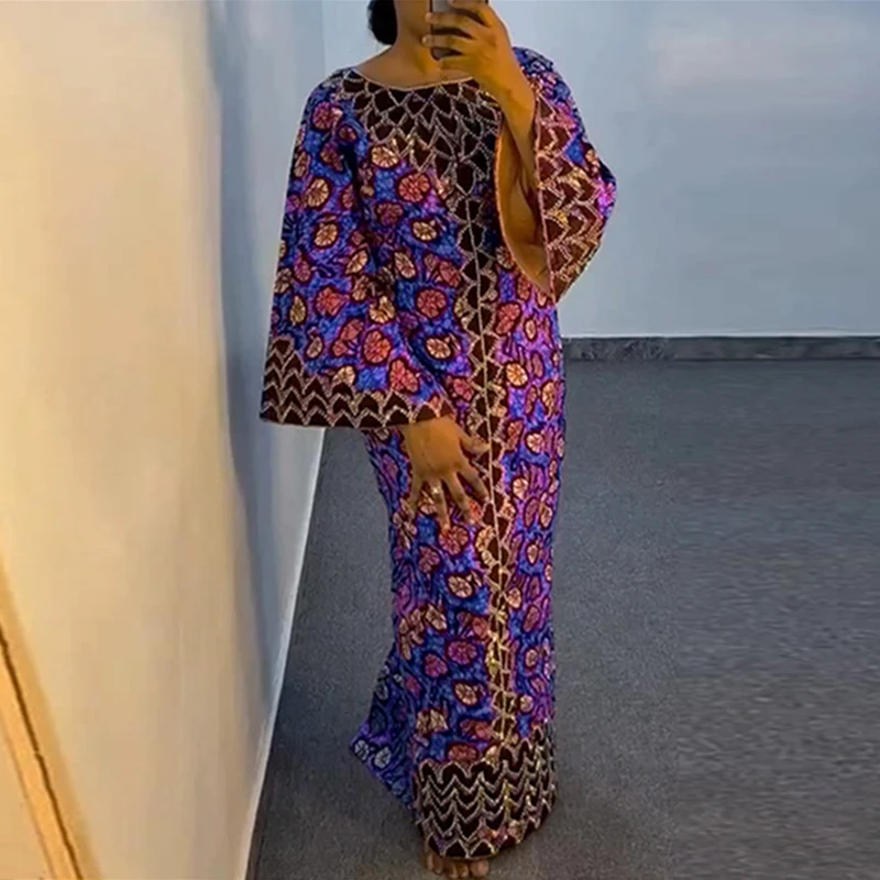 VONDA Bohemian Party Dress Elegant Women Printing Sundress Vintage Flare Long Sleeve Maxi Vestidos Oversized O-Neck Robe Femme - Image 15