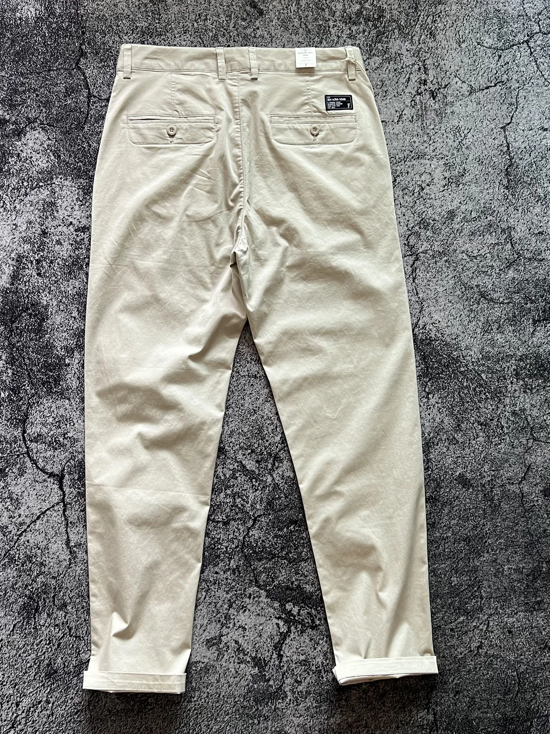 2025 Summer New American Retro Thin Micro Elasticity Casual Pants Men's Simple 98% Cotton Slim CHINO Business Straight Trousers