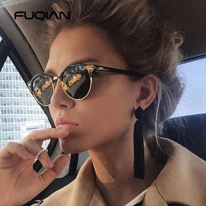 Classic Round Polarized Sunglasses Men Women Brand Designer Retro Half Frame Sun Glasses Vintage Driving Vacation Eyewear UV400 - Image 2