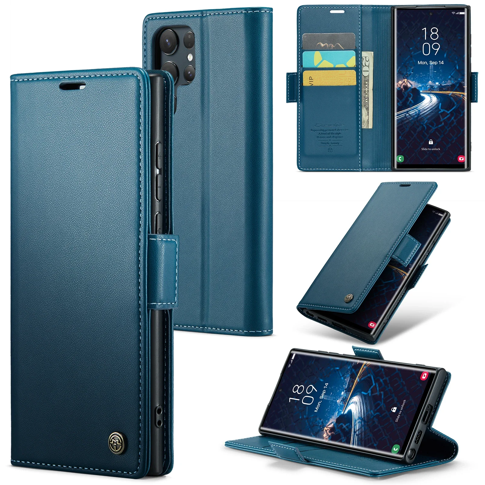 Magnetic Charging Flip Wallet Cards Leather Case for Samsung Galaxy A06 A16 A55 A35 25 15 05S S25 S24 S23 22 Ultra Plus FE Cover - Image 11