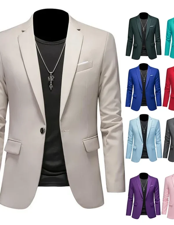 Boutique Fashion Solid Color High-end Brand Casual Business Men's Blazer Groom Wedding Gown Blazers for Men Suit Tops Jacke Coat