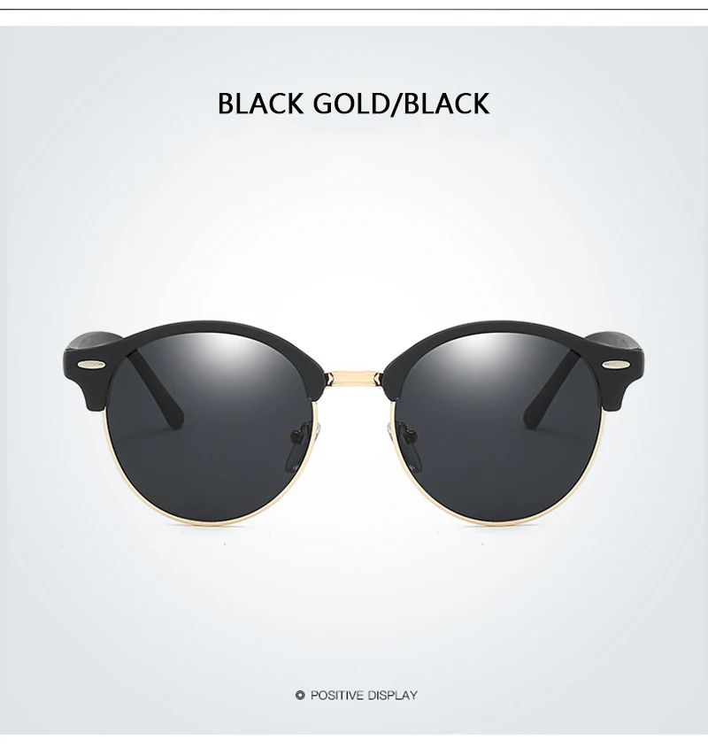 Classic Round Polarized Sunglasses Men Women Brand Designer Retro Half Frame Sun Glasses Vintage Driving Vacation Eyewear UV400 - Image 20