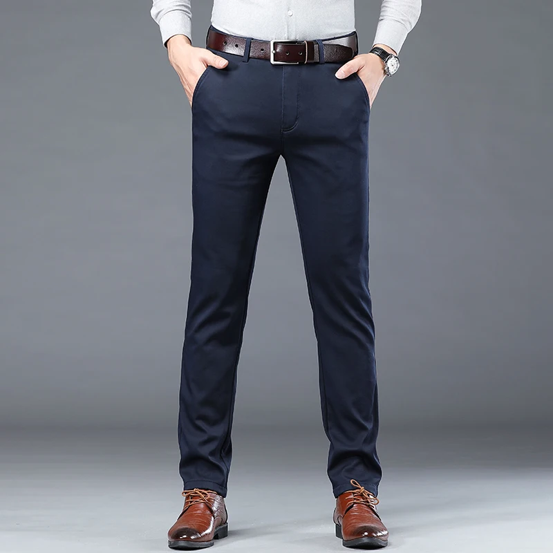 2024 Summer Thin Men's Business Casual Pants Korean Style Stretch Straight Fashionable Versatile Casual Suit Long Pants Male - Image 4
