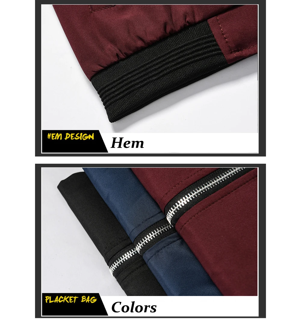Spring Autumn Men's Bomber Jacket Casual Lightweight Jacket For Men Sports Windbreaker Zip Up Coat with Pockets Clothing - Image 20