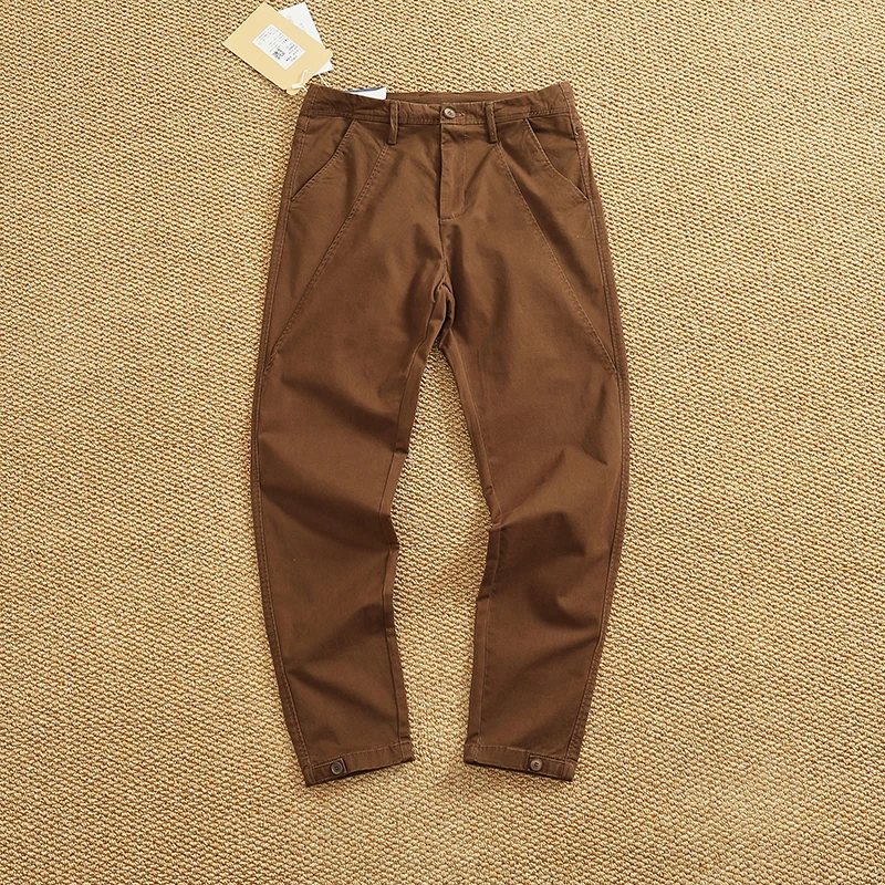 Men's Slim Fit Stretch Tapered Pants - Elastic Business Casual Cleanfit Washed Draped Trousers (Spring/Summer Trendy Chino) - Image 8