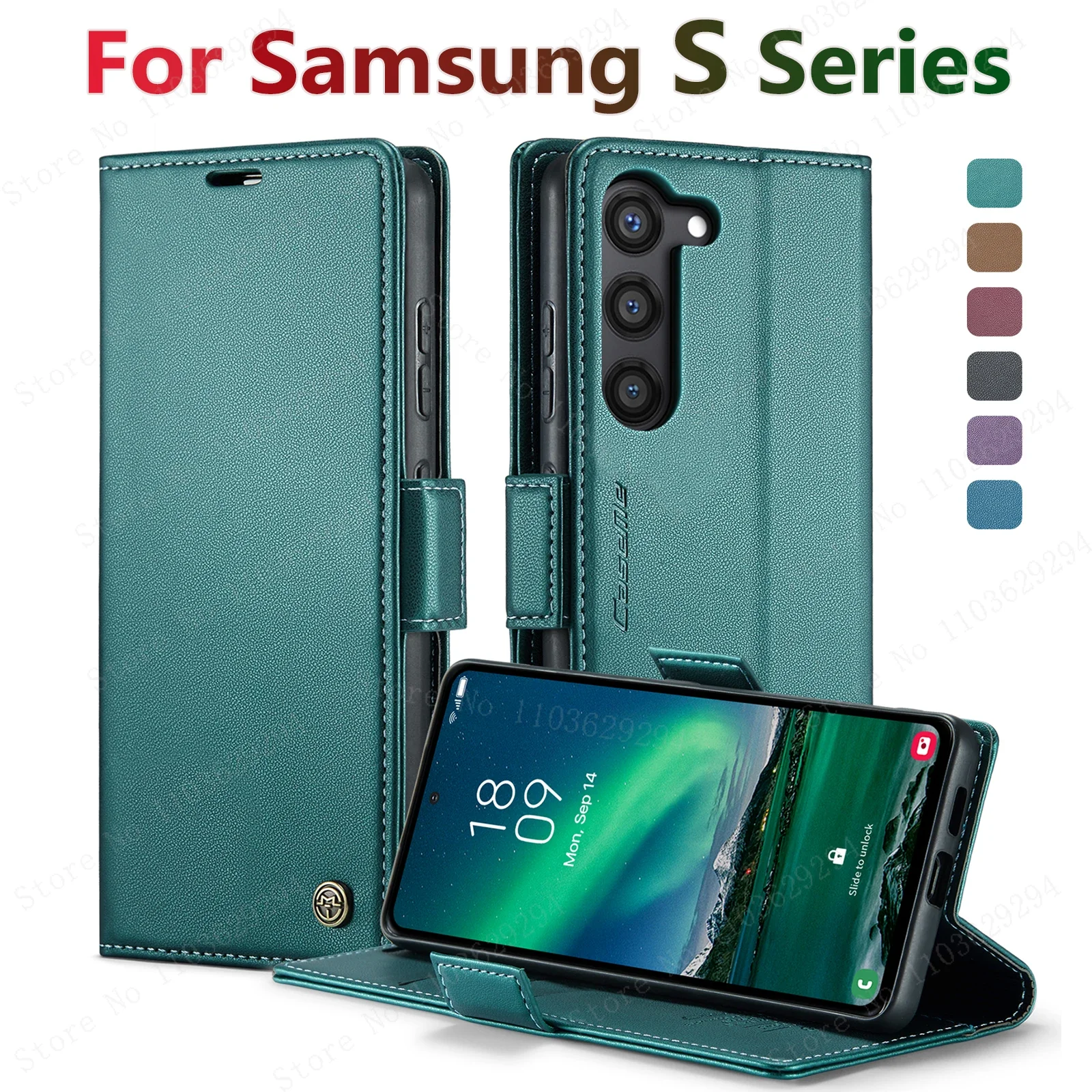 Magnetic Charging Flip Wallet Cards Leather Case for Samsung Galaxy A06 A16 A55 A35 25 15 05S S25 S24 S23 22 Ultra Plus FE Cover - Image 3