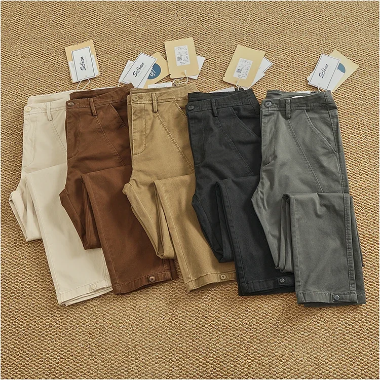 Men's Slim Fit Stretch Tapered Pants - Elastic Business Casual Cleanfit Washed Draped Trousers (Spring/Summer Trendy Chino) - Image 12