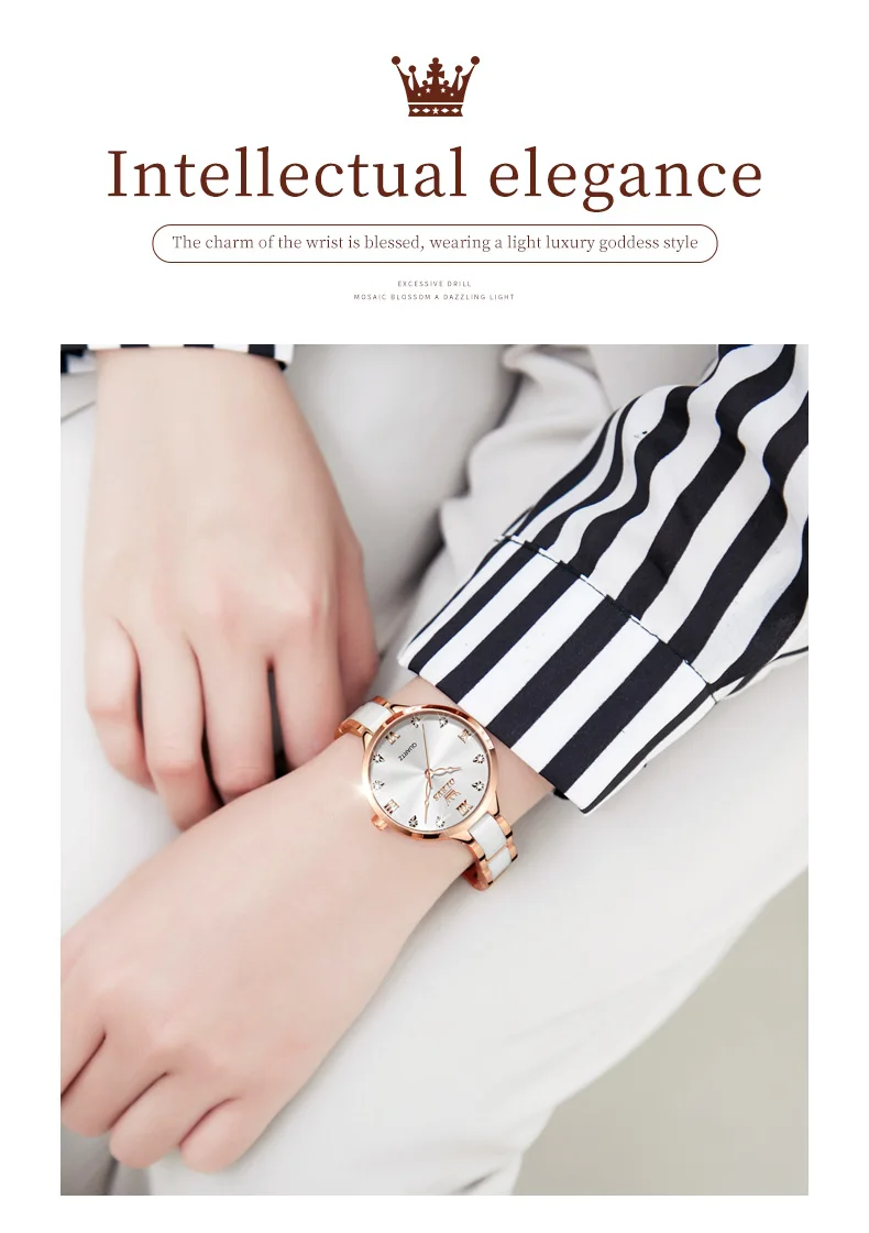 OLEVS 5872 Fashion Luxury Brand Quartz Women's Watch Elegant Ceramic Rose Gold Waterproof Dress Women's Watch Relogio Feminino - Image 13