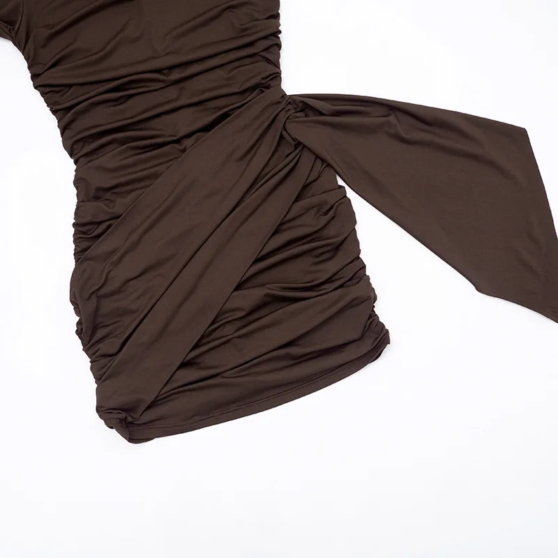 Shestyle Crew Neck Solid Slim Sheath Dress Women Long Sleeve Overlap Burgundy Elegant Casual Bodycon Outfits Office Lady 2026 - Image 21