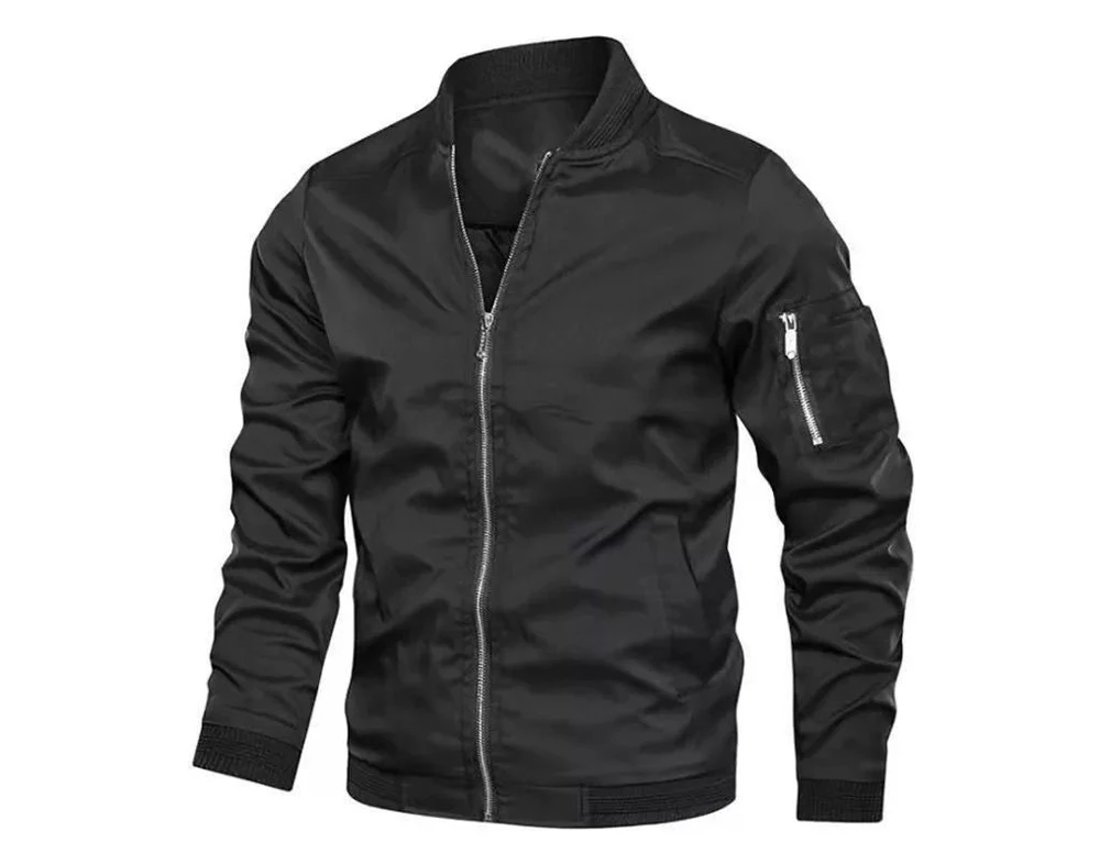 Spring Autumn Men's Bomber Jacket Casual Lightweight Jacket For Men Sports Windbreaker Zip Up Coat with Pockets Clothing - Image 12